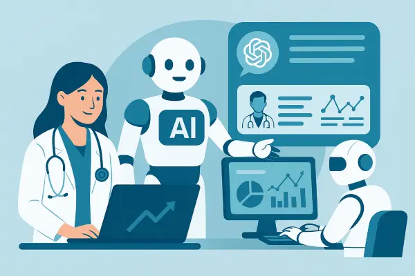 Inteligência Artificial ajudando médicos no marketing digital